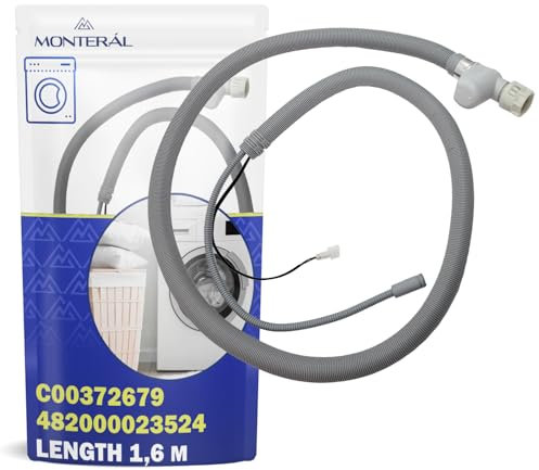 Manguera Lavavajillas Electrificada con Aquastop Longitud 1,6 m con Código Original C00372679 482000023524 para Indesit para Whirlpool para Ariston para Hotpoint - Garantía de 10 Años - MONTERAL