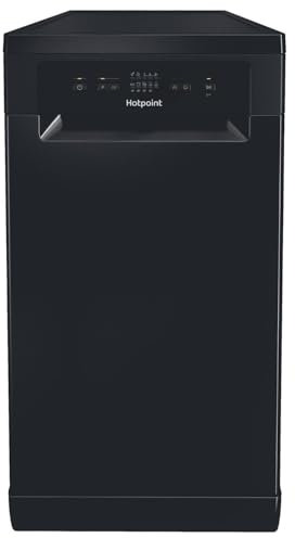 Hotpoint Freestanding Slimline Dishwasher - Black