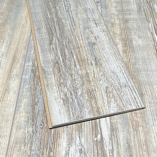 8mm Laminate Flooring Washed Old Pine - Rustic Washed Grey/Brown Oak Plank Effect - Luxury Quality - Click Installation - Sold Per 2.131m2 Pack