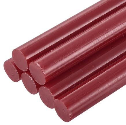 QUARKZMAN 6Pz Stick Colla a Caldo Dimensioni Standard per Pistola per Colle 11mm x 200mm Colla a Caldo Bastoncini Grandi Ricariche, Rosso Vino