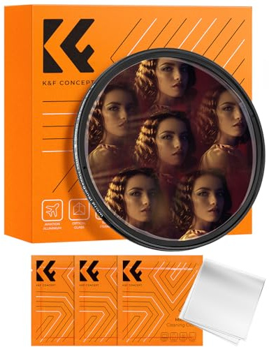 K&F CONCEPT 82mm Kaleidoskop Prisma Filter Optisches Glas Zentral Hexagonal Spezial Effekt Kamera Objektiv Filter (Nano-B Serie)