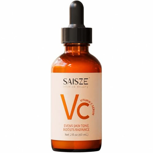 Saisze Sérum à la vitamine C pour le visage, sérum facial pour taches sombres, anti-âge avec vitamine C, acide hyaluronique, cadeaux de Noël pour femmes, 60 ml