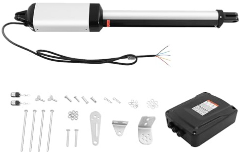 CHIMHOON 50W 300KG Torantrieb, Flügeltor Drehtorantrieb, Flügeltorantrieb, Torantrieb Set, Hoftor Fernbedienung, 1-Flügelig Bi-Linked Flügeltorantrieb, Schwerlast Automatischer Drehtorantrieb