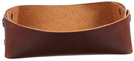 FOMIYES 1 Pieza Bandeja de Almacenamiento de de para Joyas y Objetos Varios Organizador de Escritorio Elegante Color Marrón para Llaves Cosméticos y Artículos de Oficina