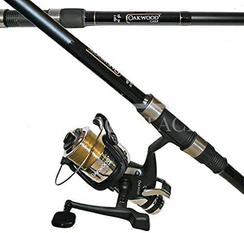 OAKWOOD Carp Fishing Rod, 12 ft, with Freespool BTR Reel and Line