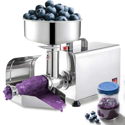 Regalo Vacanze Famiglia,Colino per Pomodori Elettrico,Macchina Macinare Pomodori Acciaio Inoxydabile,Macchina per Salse Elettrica 450W (70-150 Kg/H),per Salsa,Lamponi,Motore Rame Puro,Fatto in Casa