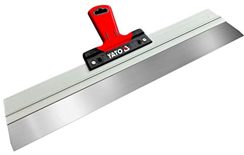 YATO Profi Fassadenspachtel 350 mm, Edelstahl, Alu, Kunststoffgriff, 500 mm Breite, 2000 N/mm² Festigkeit, für Verputz- und Ausbauarbeiten, Wandtrowel, Spachtel