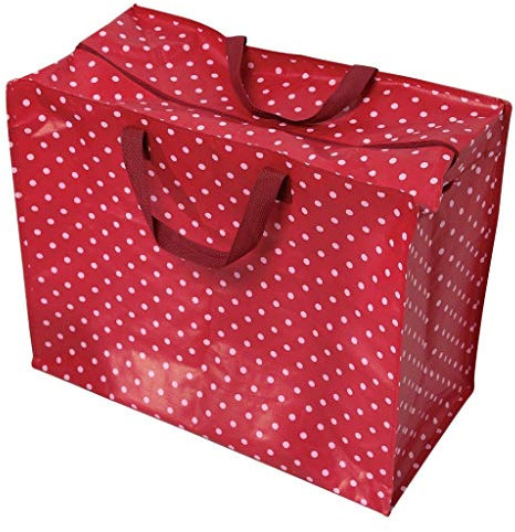 REX LONDON Large Storage Bag with Zip - Strong and Durable 55 x 48 x 28cm 70l - Choice of Design (Red Retrospot)