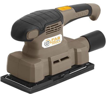 Fartools One Ponceuse Vibrante 150W, rectangle 90x187mm, oscillation 10000tr/min, fixation par pinces, collecteur de poussières, double poignée confort