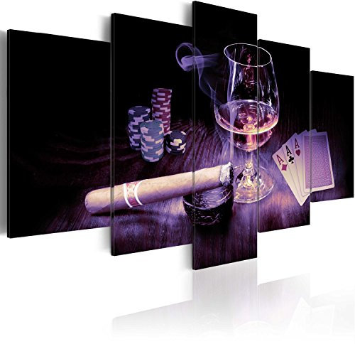 B&D XXL - Akustikbild 200x100 cm Bilder mit Akustikschaumstoff Hochleistungsschallabsorber Schallschutz Leinwandbild XXL 5 tlg Wandbild i-A-0101-b-p