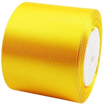 23m Satinband Geschenkband Golden 2 75mm Breit,Trauer Band Golden 2 Schleifenband Satin Dekoband Geschenkverpackung Deko Band Stoffband für Halloween Weihnachten Hochzeit Taufe Geburtstag DIY-Handwerk