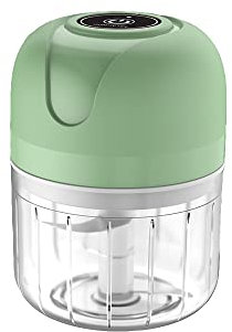 Elektrische Küchenmaschine Zerkleinerer, Kabellose Mini-Knoblauchhacker, 250ML USB Wiederaufladbare Abnehmbar Lebensmittelhacker für Babynahrung, Chili, Zwiebeln, Knoblauch, Fleisch