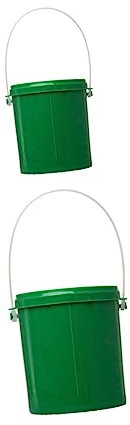 2-teiliger Angelköder-Eimer atmungsaktiver Behälter mit Deckel für lebende Würmer belüftete Lagerung für Angelköder Tackle Box mit Griff