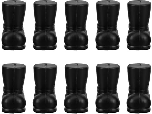 10pcs Mini Santa Claus Boots Mini Christmas Shoes Ornaments Santa Claus Shoes Models for DIY Craft Christmas Party Decor