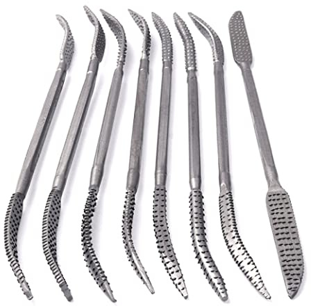 Ensemble de fichiers de râpe en bois outils d'aiguille à aiguille à double fin