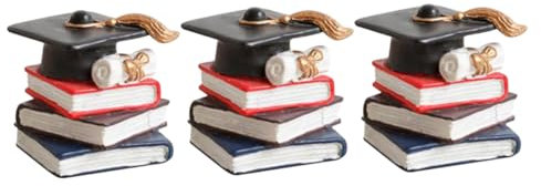 ifundom 3stücke Doktorhut Und Buch Kuchendekoration Abschlussfeier Cake Topper Für Unvergessliche Graduation Party Deko Für Kuchen Und Desserts Praktisch Und Stilvoll