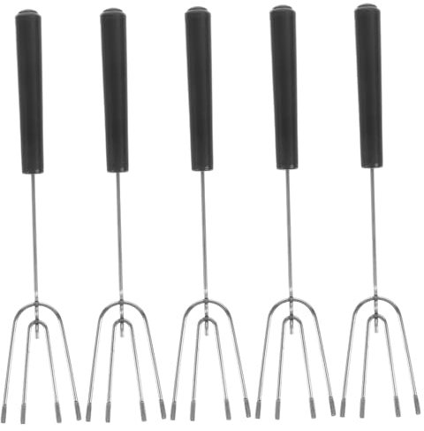 5PCS Chocolate Dipping Forks Stainless Steel Dipping Tools for Diy Baking Fondue Nuts Fruits Bbq Kitchen Tools Easy to Clean