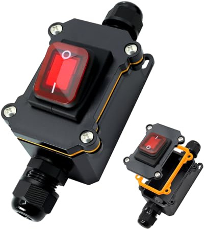 20A 12V-24V IP67 wasserdichter kabelschalter AYWHP Wasserdichter Inline Schalter DC DPST 4 polig 12v Kabelschalter