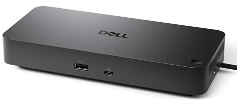 Dell Pro Dock WD25 - USB Type-C with DP Alt Mode Connector, DisplayPort/HDMI/USB 3.2 Gen2 Connectivity, Up to 100-Watt Power delivery - Black