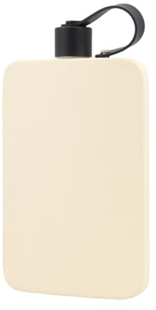 Bouteille d'eau plate, 500 ml en acier inoxydable, fine, anti-fuite, bouteille d'eau carrée légère, récipient à vin portable pour sacs à main, sacs à dos, randonnée, bureau, voyage, utilisation en