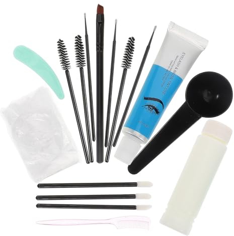 WOONEKY 1 Satz Augenbrauen Färbeset Dunkelbraun mit Gel und Styling Seife Selbstgemacht Augenbrauen Make Up Satz für Natürliche Langanhaltende Farbe