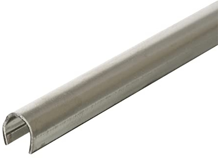Prime-Line D 1579-1 Sliding Door Repair Track – Repair Worn or Damaged Sliding Glass Door Aluminum Tracks and Horizontal Window Tracks, 1/4” x 8’, Stainless Steel (Single Pack)
