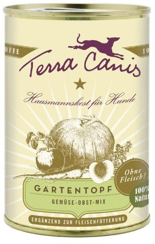 Terra Canis Gartentopf, Gemüse-Obst-Mix 12 x 400 g, Ergänzung Fleischfütterung