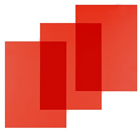 Pavo Einbanddeckel-Klarsichtfolie A4, PVC-Folie, 0.20 mm, 100-er Pack, Transparent/rot