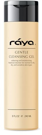 Raya Gentle Facial Cleansing Gel 8 oz (104) | Softening and Moisturizing Botanical Cleanser for Dry and Sensitive Skin| Helps Hydrate Smooth Complexion