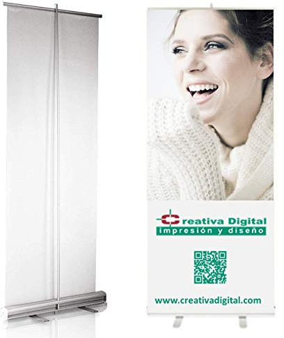 CREATIVA DIGITAL IMPRESION Y DISEÑO Rollbanner | Roll-Up Banner 85x200 cm | Elegant | Acrylrahmen | Ihr Design