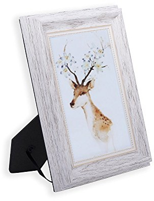 Bildram 12 x 18 HUIXIANG vintage porträtt fotoramar retro landskap och horisontell affischram stående eller väggmonterbar, födelsedagspresent för föräldrar kvinna bröllopsdag 18 x 13 cm, vit