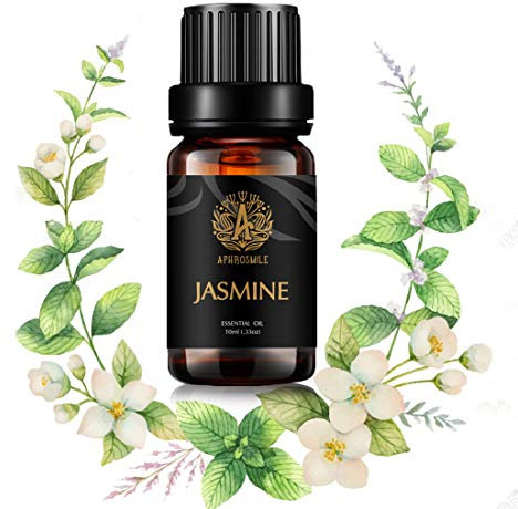 Aphrosmile Jasmine Ätherisches Öl - 100% Reines Jasmin Öl, Ätherisches Aromatherapie Öl in Bio-QualitÄt, 10 ml/0,33 Unzen