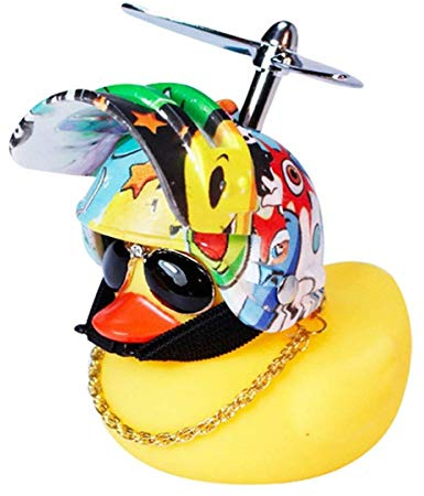ROSETOR 1 x Fahrradhupe, niedliche Fahrradlicht-Glocke, Gummiente, Spielzeug, Auto-Ornamente, gelbe Ente, Auto-Armaturenbrett-Dekorationen für Erwachsene, Kinder, Männer, Frauen (die Unterwasserwelt)