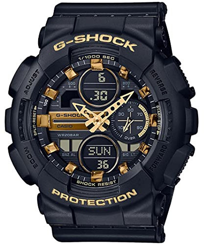 Casio Orologio Quarzo Unisex, misura cassa 49.00mm con quadrante Nero Analogico e Digitale e cinturino Nero in Plastic/Resin Strap GMA-S140M-1AER