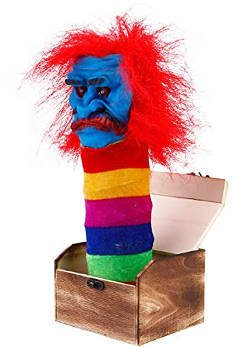 EXCEART 1Pc Halloween Streich Erschrecken Box Kreative Chic Horror Lustige Spielzeug Halloween Holz