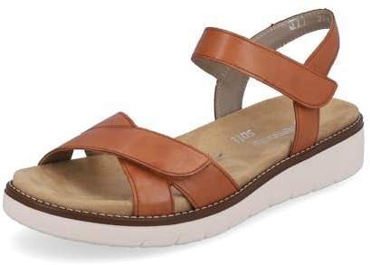 Remonte Women Sandals D2049, Ladies Classic Sandals,Removable Insole,Sandal,Summer Shoe,Comfortable,Braun,37 EU / 4 UK