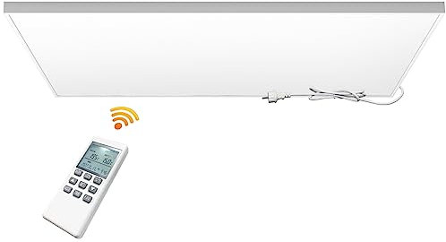 byecold Riscaldamento a infrarossi, montaggio a soffitto con termostato, telecomando 860 Watt, riscaldamento a soffitto, riscaldamento a infrarossi, piastra riscaldante, pannello di riscaldamento,