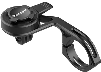 Rokform – Över toppcykeltelefonfästet, passar 4 storlekar på stänger 22,2–35 mm (1 tum), cykelstyre montering designat vridlås iPhone, galaxy, pixelfodral eller universaladapter (svart)