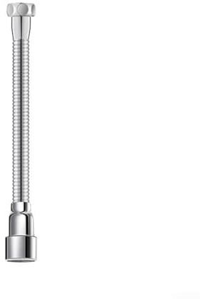 Wasserhahn-Verlängerungsdüse, 13–75 cm, Edelstahl, Universal-Wasserhahn-Verlängerung, Sprühkopf, für 360° drehbar, biegbar, für Küche, Waschraum (50 cm)