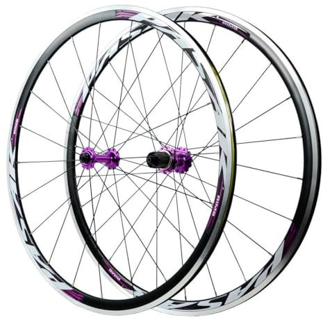 LPYDWZ 700C Rennrad Laufräder 30MM Felge, Doppelwandige Aluminiumlegierung Rennrad Laufrad HG Felge mit Abgedichtetem Lager V-Bremse for 8-12 Gang 1670g