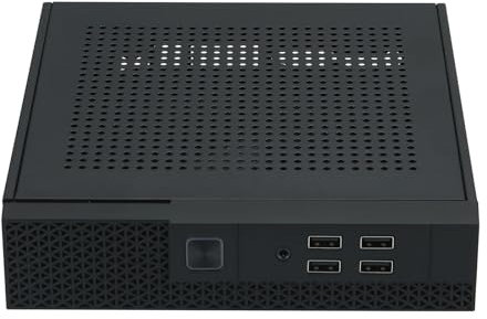 Adrosstoller TX07 ITX HTPC Computer Case Desktop Case con 4 porte USB Controllo Industriale per Home Theater PC Gaming