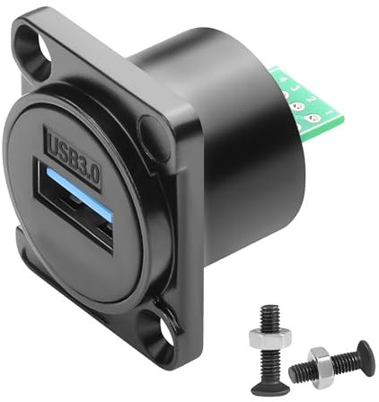 QIANRENON 5Gbps USB3.0 Pannello Montaggio PCB Saldatura Adattatore USB3.0 Femmina a 9Pin Fisso Montaggio Dip Connettore USB3.0 PCB Scheda Montaggio Presa, 5V 1A, per DIY USB Dati Trasferimento Carica