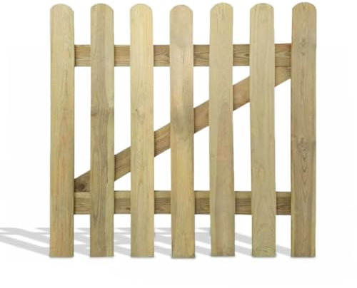 3ft Picket Fence Gate, Wooden Garden Gate, Decorative Pressure Treated Outdoor Gate, Customizable Finish
