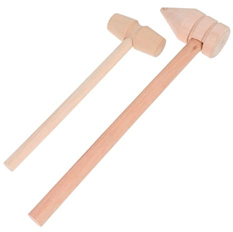 CIYODO 10pcs Wooden Hammer Toy Mini Mallets Small Hammers for Boys and Girls Boy Girl Toy for Pretend Play and Creative Activities