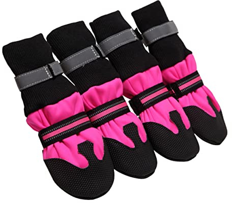 Toyvian Hundeschuhe für XXL rutschfeste Outdoor-Stiefel Bequeme Schuhe für Hunde Schützen vor Steinen und Schnee Geeignet für Herbst und Winter