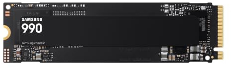 Samsung SSD 990, Interne M.2 NVMe SSD Festplatte, 1TB, PCIe 4.0 x4 | Datenspeicher, NVMe 2.0, Bis zu 7.150/6.450 MB/s Lese-/Schreibgeschwindigkeit, Für Arbeit, Gaming & Kreatives, MZ-V9V1T0BW