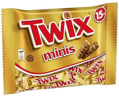 TWIX - Minis barres chocolat au lait, caramel et biscuits - 10 minis barres - 333g