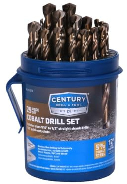 Century Drill & Tool 26929 Cobalt Drill Bit Set, 29 Piece