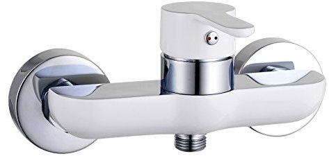 EISL Duscharmatur DIZIANI, Badarmatur, Einhebelmischer, problemloser Anschluss an den Brauseschlauch, Chrom/Weiß