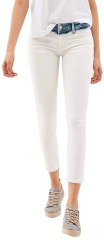 Salsa Jeans Colette Capri con manzana de vaquero blanco 29W x 30L